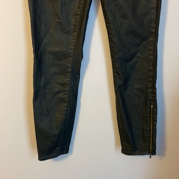Lou & Gray Modern Skinny Ankle Coated Denim Jeans size 0/25 Zipper Ankle - Picture 4 of 16